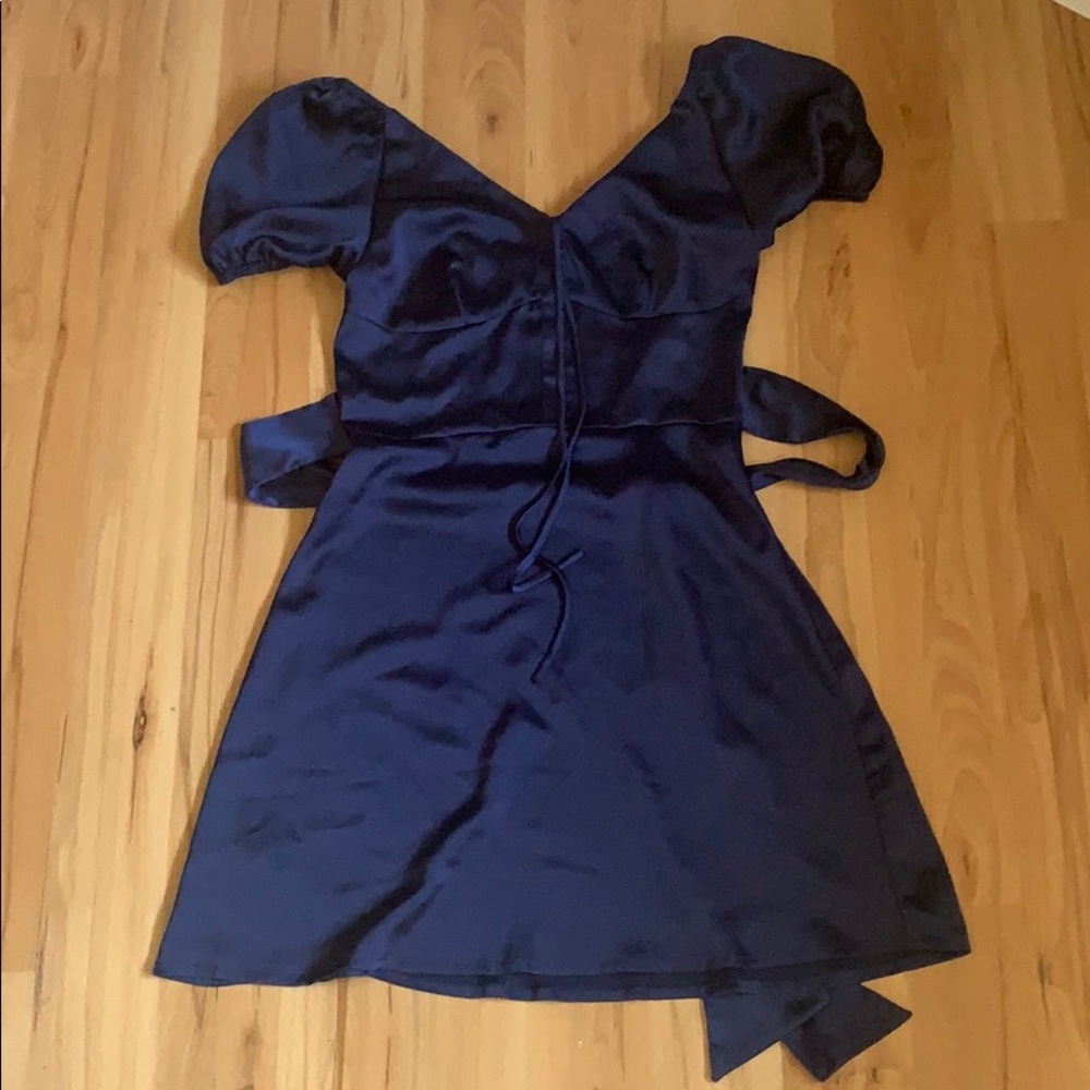 Off The Shoulder Satin Dress